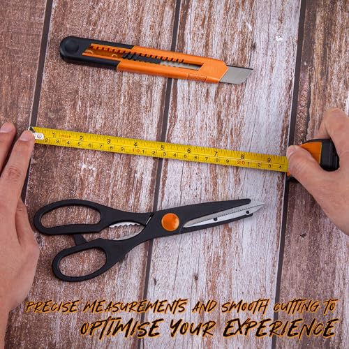 CARTMAN 39-Piece Household Tool Set, Orange Hand Kit With Storage Case - color: Orange