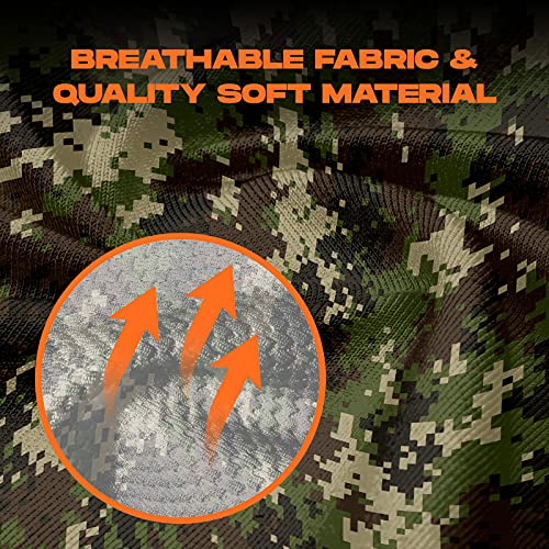 ARMORAY Neck Gaiter Face Mask - 4 Pack Reusable & Washable Cloth Face Cover - color: Digital Camo + Mud Camo + Blue Camo + Pink Camo (4 Pack)