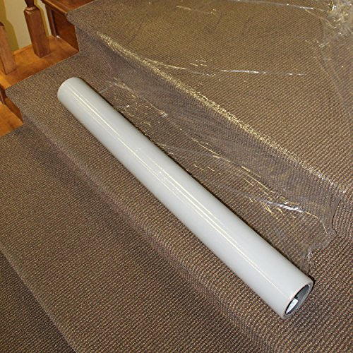 BISupply Plastic Floor Protector, 24in x 200ft Carpet Cover, Film - size: 24 Inch x 200 Feet