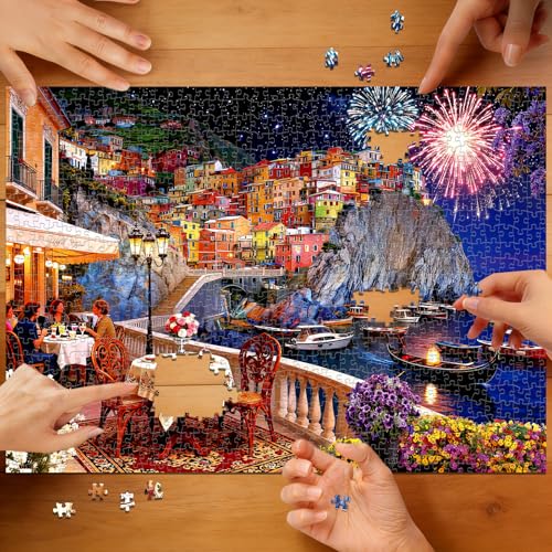Italy Cinque Terre Jigsaw Puzzles for Adults 1000 Pieces - color: Cinque Terre