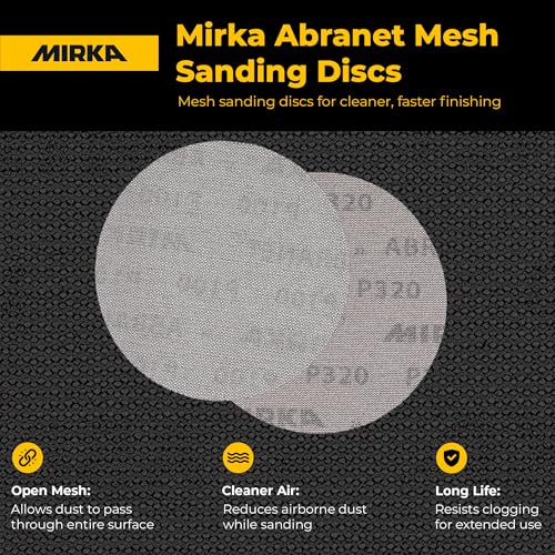 Mirka Abranet 6 Inch Assortment Mesh Sanding Discs, Hook and Loop, 35 Pack - size: Grit Assortment