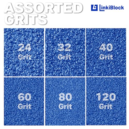 50Pcs 3 inch R-Type Quick Change Zirconia Surface Conditioning Sanding Discs Set, 36, 40, 60, 80 & 120 Grit (10 Disc Each) with Adapter & Backing Pad - style: Mix Grit