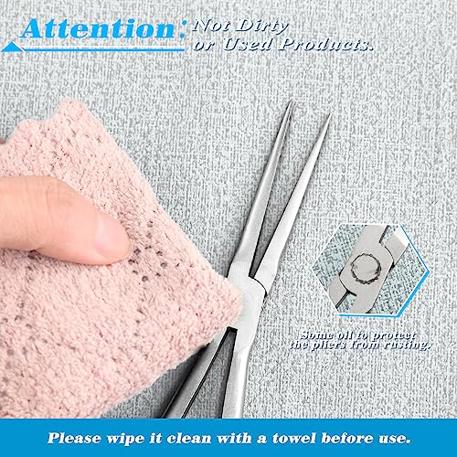 SPEEDWOX Long Reach Needle Nose Pliers With Smooth Jaw Tweezer Nose Pliers Extra Long For Hard To Reach Narrow Space - style: Upgrade Needle Nose Pliers