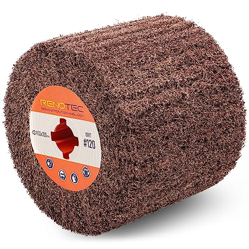4.33 x 4 inch Coarse 120 Grit 1 Pcs Burnishing Wheel for Burnishing Polishing Machine, 3/4 Inch Arbor (Grit 120) - style: Burnishing Wheel #120