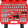 WETT 1/4" and 3/8" Drive Socket Set, 86-Piece Socket Wrench Set with Quick-Release Ratchet, Extention Bar, Adapter, 1/4" Bits, CR-V Steel, Metric/SAE, Deep/Shallow, Mirror Chrome Finish - size: 86pcs 1/4" & 3/8" (SAE/Metric, Deep/Shallow)
