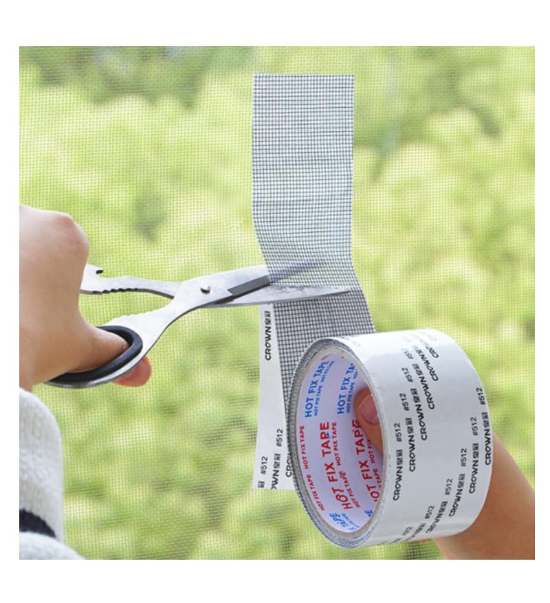 Window Screen Repair Kit Tape Repair Kit for Window Screen and Screen Door Strong Adhesive Window Screen Mesh Repair Waterproof Screen Repair Kit（2 in × 6.56ft） Grey