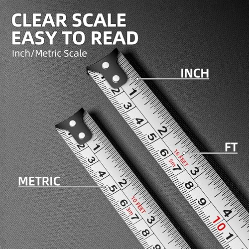 SENDA Tape Measure 16FT/5M, Compact Mini Measuring Tape, Black and White Faceted Ruler Tape, Easy-to-Read Metric/Inch Measurements for Home, Office & DIY Crafts Use(16Ft) - color: Circle, size: 16 FT