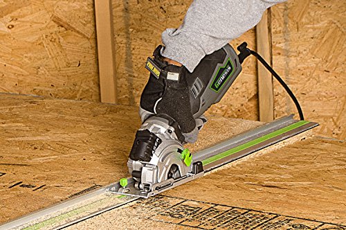 Genesis GPCS535CK 5.8 Amp 3 1/2” Control Grip Plunge Compact Circular Saw Kit with Laser, Miter Base, 3 Assorted Blades, Vacuum Adapter Hose, Rip Guide and Carrying Bag - style: Plunge Circular Saw 3-1/2"