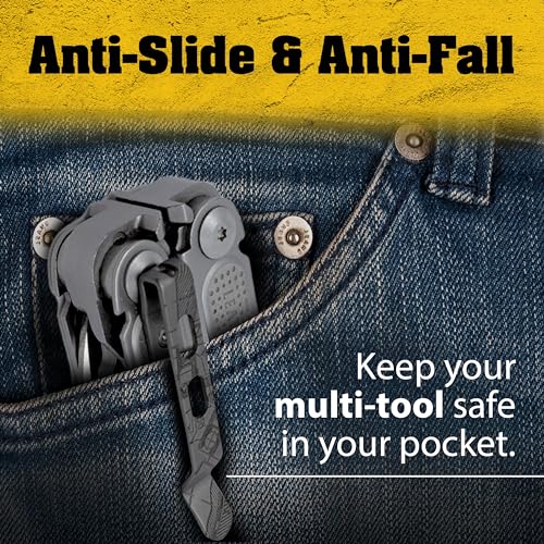Pocket Clip for Leatherman Free P & T Series, ARC, Bond and Curl Multi-tools | Titanium TC4 - Matte | Titanium Screws | 5 Custom Designs - ‘House Plans Matte’