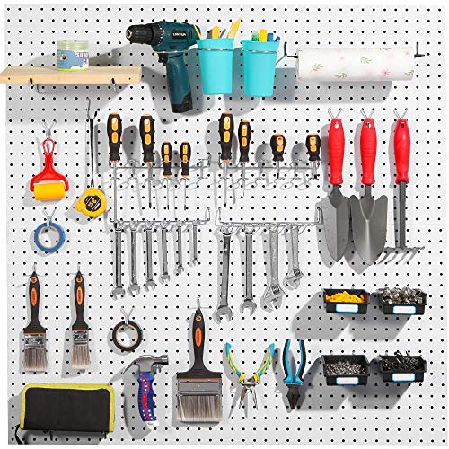 Pegboard Hooks Assortment, for Organizing Various Tools, with Pegboard Bins, 107 PCS, 48 of Which are Locks - style: 107PCS