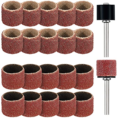 Leelosp 22Pcs Dog Nail Grinder Bands Drums,1/2 Inch 60 Grit and 100 Grit - size: 1/2 Inch 60 Grit and 100 Grit
