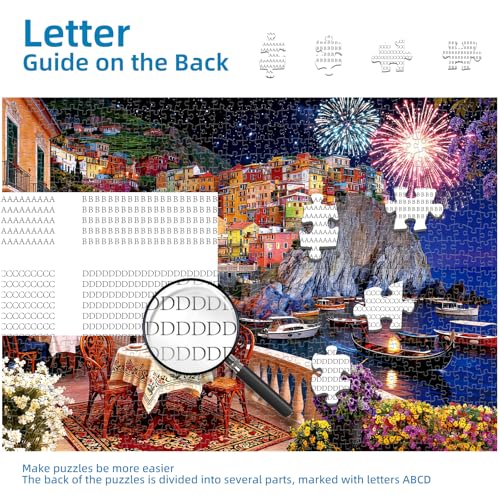 Italy Cinque Terre Jigsaw Puzzles for Adults 1000 Pieces - color: Cinque Terre