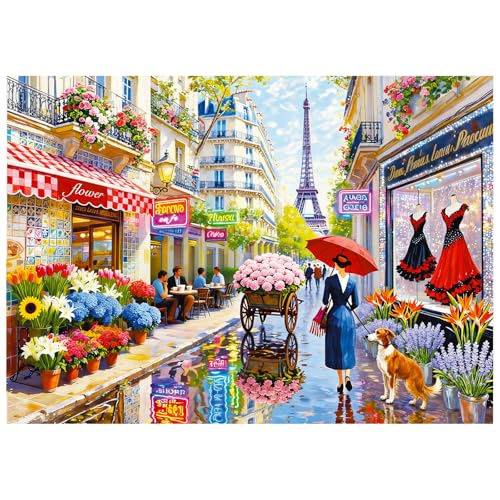 Charming Paris Puzzles for Adults 1000 Pieces - color: Romantic Paris