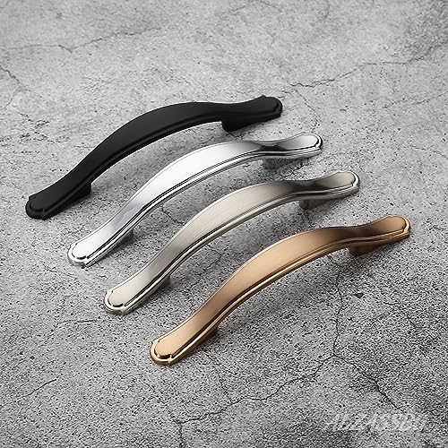 Alzassbg Matte Black Cabinet Pulls and Handles 10 Pack, AL3028MB - color: Matte Black, size: 3-3/4" Hole Center