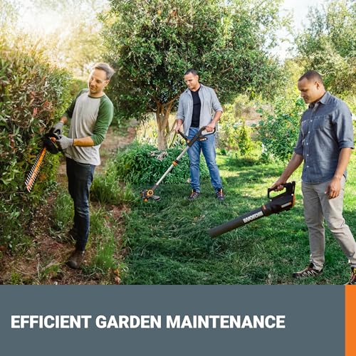 Worx 20V 12" Weed Wacker, 360CFM Blower & 22" Hedge Trimmer Kit, WG931 - style: 12" Trimmer & 360 CFM Blower & 22" Hedge Trimmer