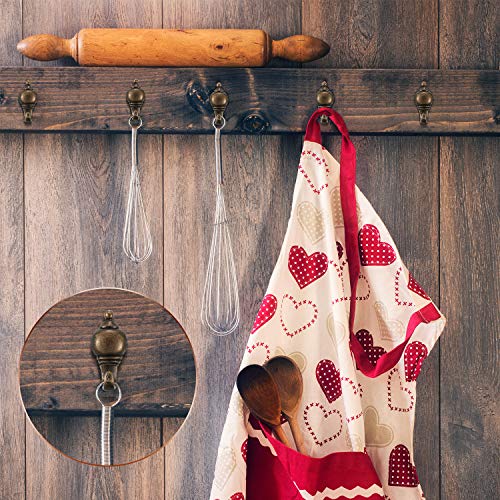Hotop 30 Pieces Push Pin Hooks Picture Hanging Nails, Bronze - color: Bronze, style: Retro Style