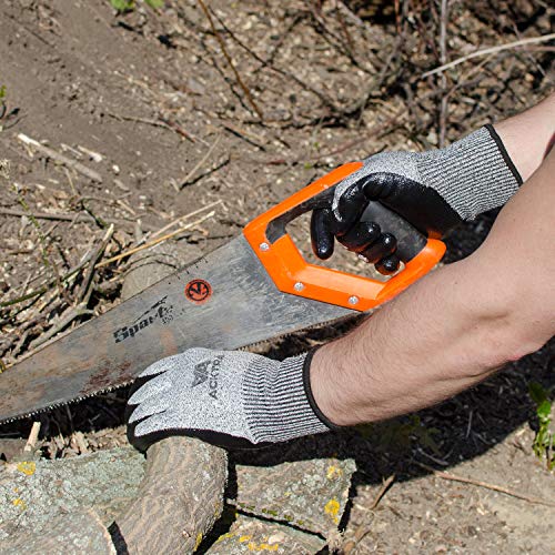 ACKTRA Level 5 Cut Resistant Safety WORK GLOVES, 12 pairs - size: Medium (Pack of 12), style: Nitrile Coating