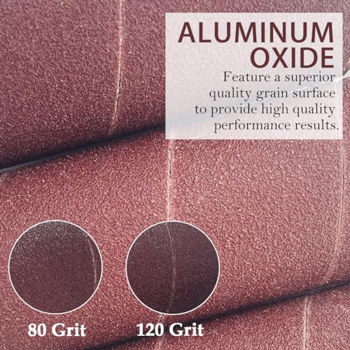 20 Piece Drill Press Sanding Drum Kit, 80/120 Grit Sanding Band Sleeves Rubber Sanding Drum for Woodworking