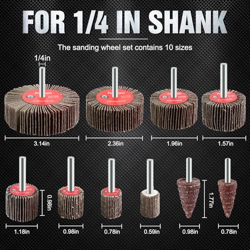 20 Pcs Flap Wheel Sander Set 80 Grit Sanding Wheel
