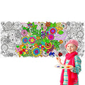Dvbonike Jumbo Mandala Coloring Poster Giant Floral DIY Drawing Paper Craft - style: Flower No.2