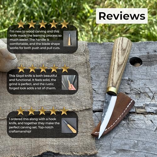 Sharky Whittling Knife Hand-Forged Sloyd Tool 2.95 In