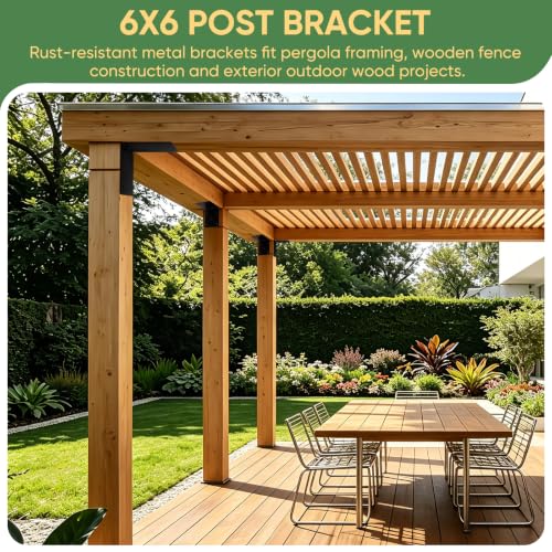 4 Pcs 6"x6"x5" Heavy Duty L Shaped Corner Brackets, 3MM Thick - size: 6×6×5×3