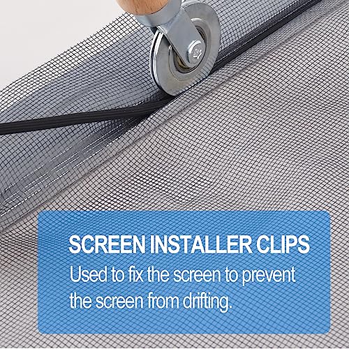 BAYTORY Window Screen Repair Kit, Steel Roller Tool with Bearing - color: Silver Roller