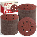 JTIEO 100PCS Sanding Discs 60 Grit, 5 Inch Orbital Sander Pads, Hook & Loop Sandpaper Pads, 8 Hole Round Sanding Discs for Random Orbital Sanders - style: 60Grit-100pcs