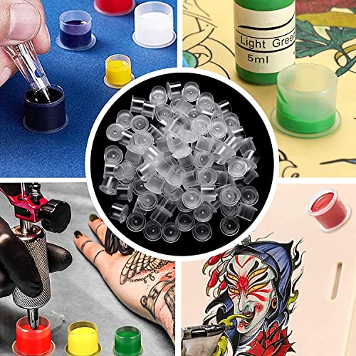 Yuelong Tattoo Ink Mixer With 100 Mixing Sticks and 300 Ink Cups Kit - size: Ink Machine +300pcs Caps