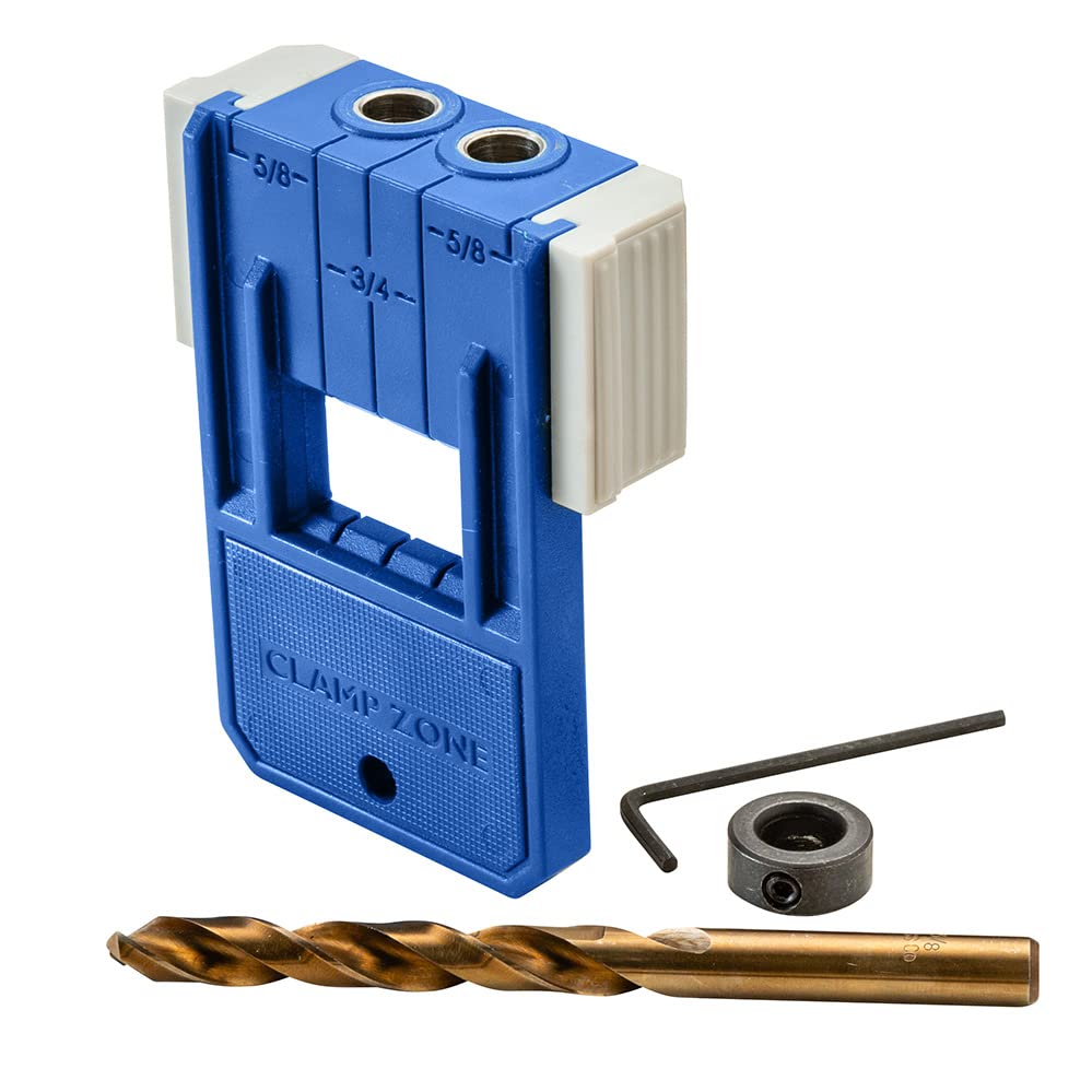 Rockler 3/8" Doweling Jig Kit with Drill Bit & Stop Collar, Steel Bushings