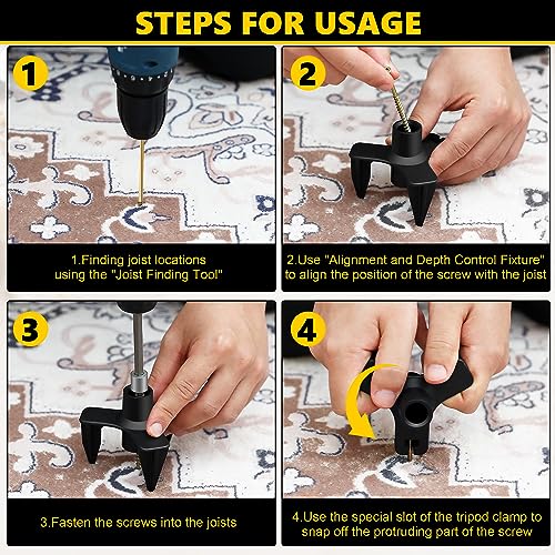 Dreyoo Squeaky Floor Repair Kit with 5 Tools and 50 Screws