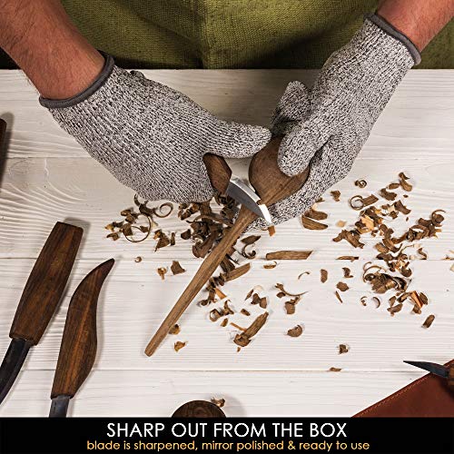 BeaverCraft Deluxe Wood Carving Kit S18X - Chisels Set, Wood Carving Tools SC05