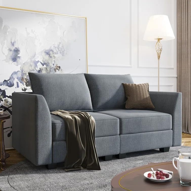 Michanco Furniture Legs 2 inch Black Square Sofa Couch Feet Wood Replacement Leg Set of 4 for Ottoman Dresser Cabinet - size: 2 Inch Black