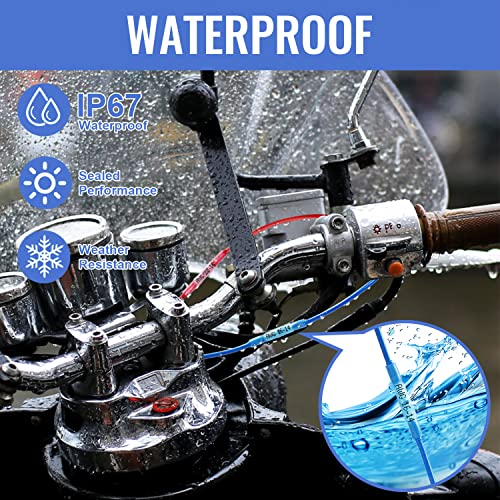 Qibaok 200 PCS Heat Shrink Butt Connectors Waterproof Insulated Electrical | Wire Crimp Connectors Butt Splice Terminal for Automotive Marine Boat Truck Trailer Stereo