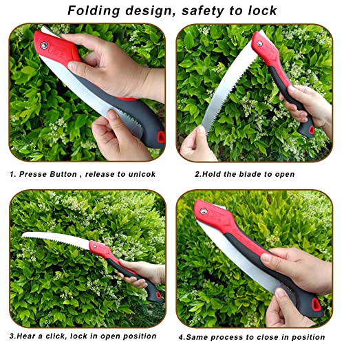 8 Inch Pruning Saw Heavy Duty Folding Saw Camping Saw SK5 Blade - size: 8 Inch