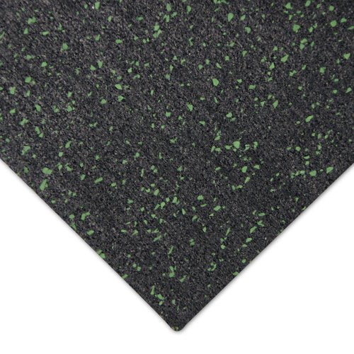 Rubber-Cal Elephant Bark Rubber Flooring - 3/16" Thick - color: Green Dot, size: 54"L x 48"W x 0.2"Th