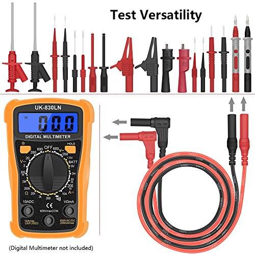 HANDSKIT 22-in-1 Multimeter Test Leads, Back Probe Kit with Alligator Clips