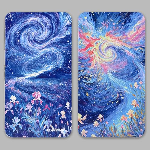 qianshan 40Pcs Empty Half Pans Watercolor Tin Palette with Magnetic Stripe - color: Starry Iris