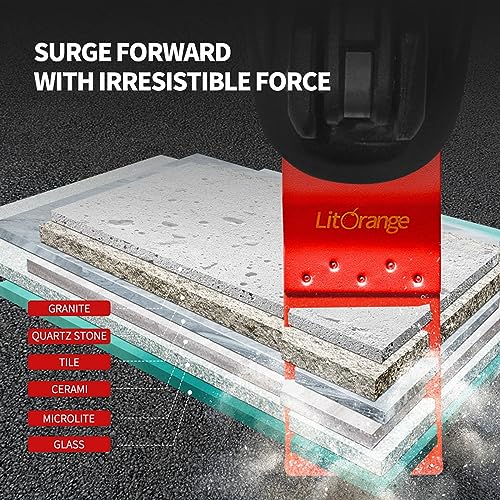 Litorange 4 Pcs Diamond Oscillating Blades, Oscillating Multi Tool Diamond Saw Blades for Grout Removal, Flush Cut, Cleaning Mortar - size: 4 Pcs Multi Tool Blades
