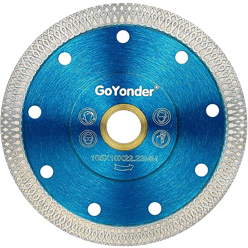 GoYonder 4 Inch Tile Blade, Super Thin Diamond Saw Blade for Cutting Porcelain Tiles, Granite Marble Ceramics (4"-Blue) - size: 4"-Blue