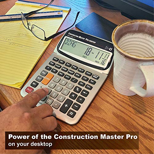 Calculated Industries 44080 Construction Master Pro-Desktop Advanced Construction Math Feet-Inch-Fraction Calculator with Trig Tool for Architects, Estimators, Contractors, Builders and Remodelers - style: Desktop