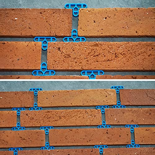 JINYO 3/8 inch 100pcs 10mm Bricklaying Spacer Tile Spacer Blue Color Tile Leveling Clips Masonry Paving Spacer Mortar Pointing Spacer Glass Window Spacer Bathroom Ceramic Spacer - color: Blue