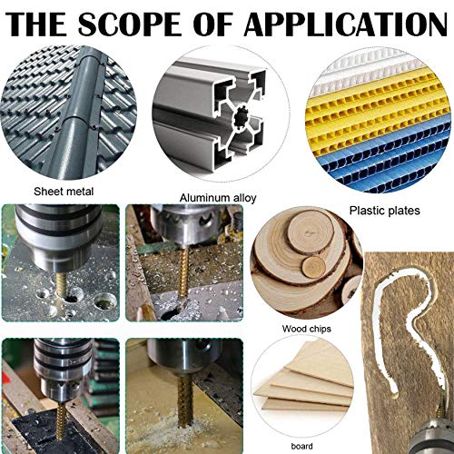 6pc Titanium Twist Drill Bit Set 3-8mm HSS Sawtooth Bits for Wood Metal Plastic Hole Saws