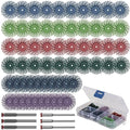 66Pcs 1In Radial Bristle Disc Kit with 3mm Shank for Rotary Tools