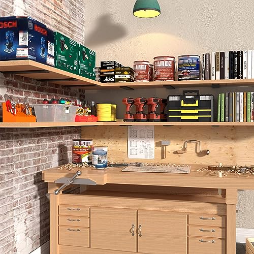 Goovilla Shelf Bracket, Floating Shelf Brackets 12 inch Long, 12 Pack,Black - size: 12 Inch, style: Black 12Pack