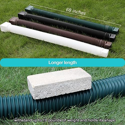 plusgutter Green-2pack Rain Gutter Downspout Extensions Flexible, Drain Downspout Extender,Down Spout Drain Extender, Gutter Connector Rainwater Drainage,Extendable from 21 to 68 Inches - color: Green