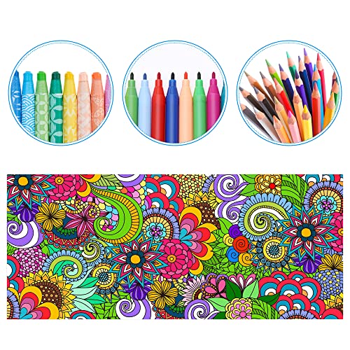 Dvbonike Jumbo Mandala Coloring Poster Giant Flower DIY Drawing Paper Craft - style: Flower No.1