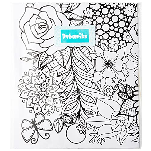 Dvbonike Jumbo Mandala Coloring Poster Giant Floral DIY Drawing Paper Craft - style: Flower No.2