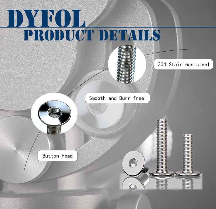 20Pcs 1/4"-20x1-1/2 Flat Head Socket Cap Bolts Screws,304 Stainless Steel 18-8, Allen Hex Drive, Bright Finish,Fully Threaded by DYFOL (1/4"-20x1.5in 20pcs) - size: 1/4"-20×1-1/2