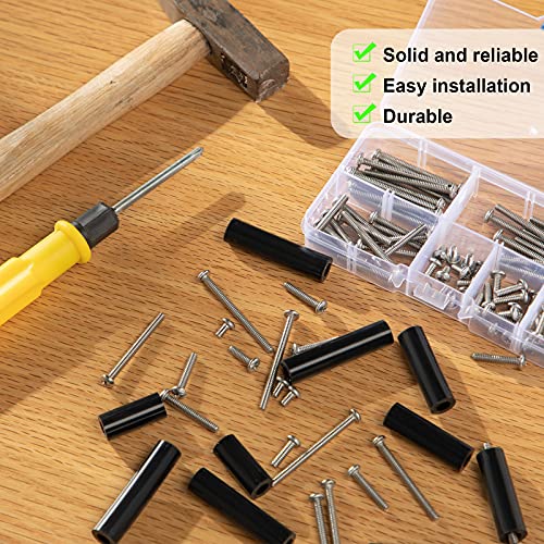 Zonon 150 Pcs Outlet Spacers Electrical Extender Kit Screw Spacers, Black - color: Black